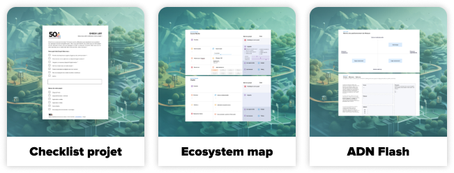 Découvrir le Kit design thinking 50A, des outils simples et pratiques pour vous aider à concevoir vos dispositifs digitaux
